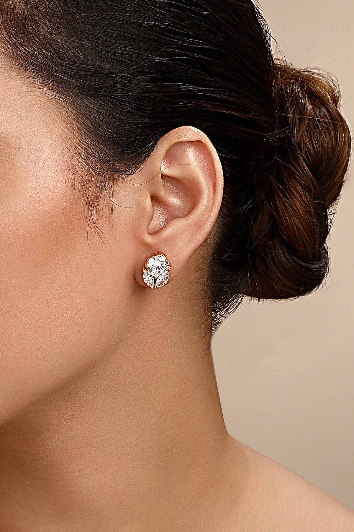 Buy White Sunset Bloom Stud Earrings by Sica for women online at ScrollnShops